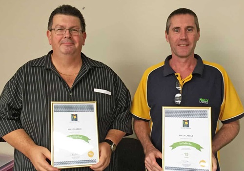 staff service recognition 2016 lee and michael from brisbane
